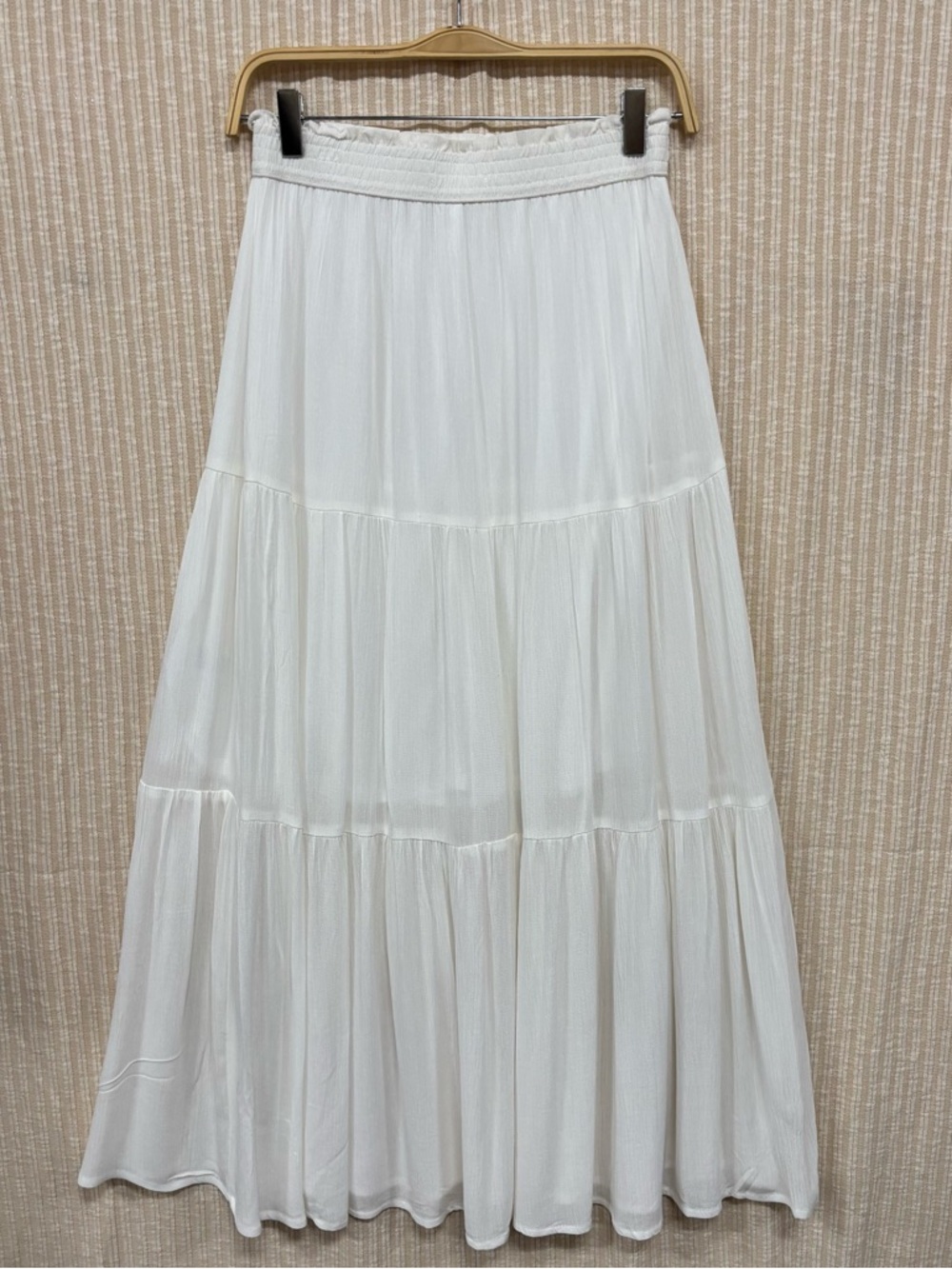 BE COOL White Tiered Maxi Skirt